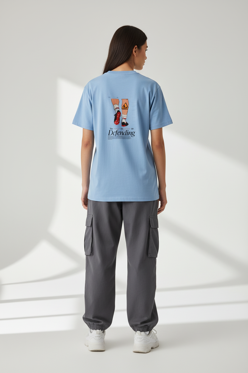 Baby Blue - Female Model Back View