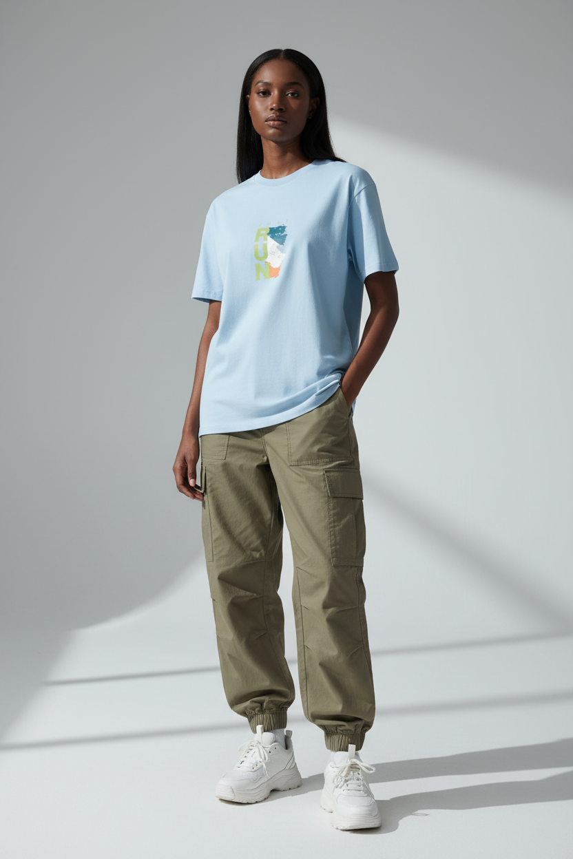 Baby Blue - Female Model Front View