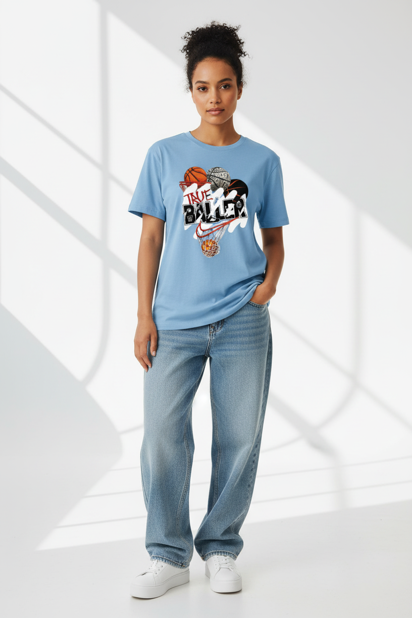 Baby Blue - Female Model Front View