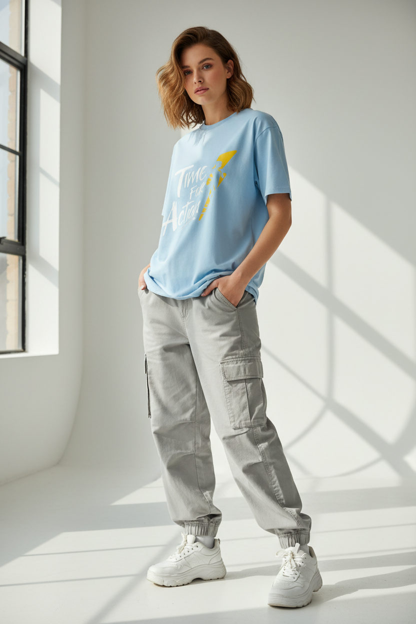 Baby Blue - female three-quarter