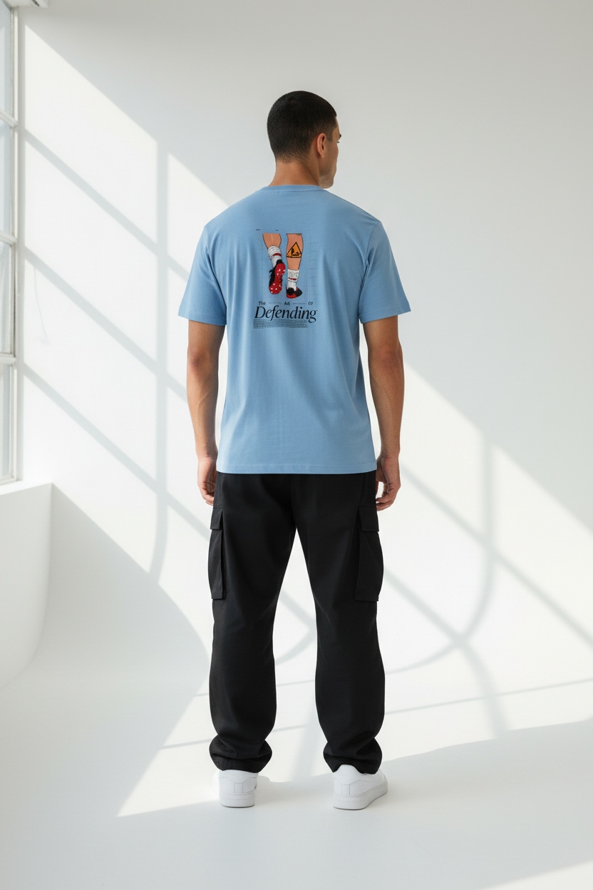 Baby Blue - Male Model Back View