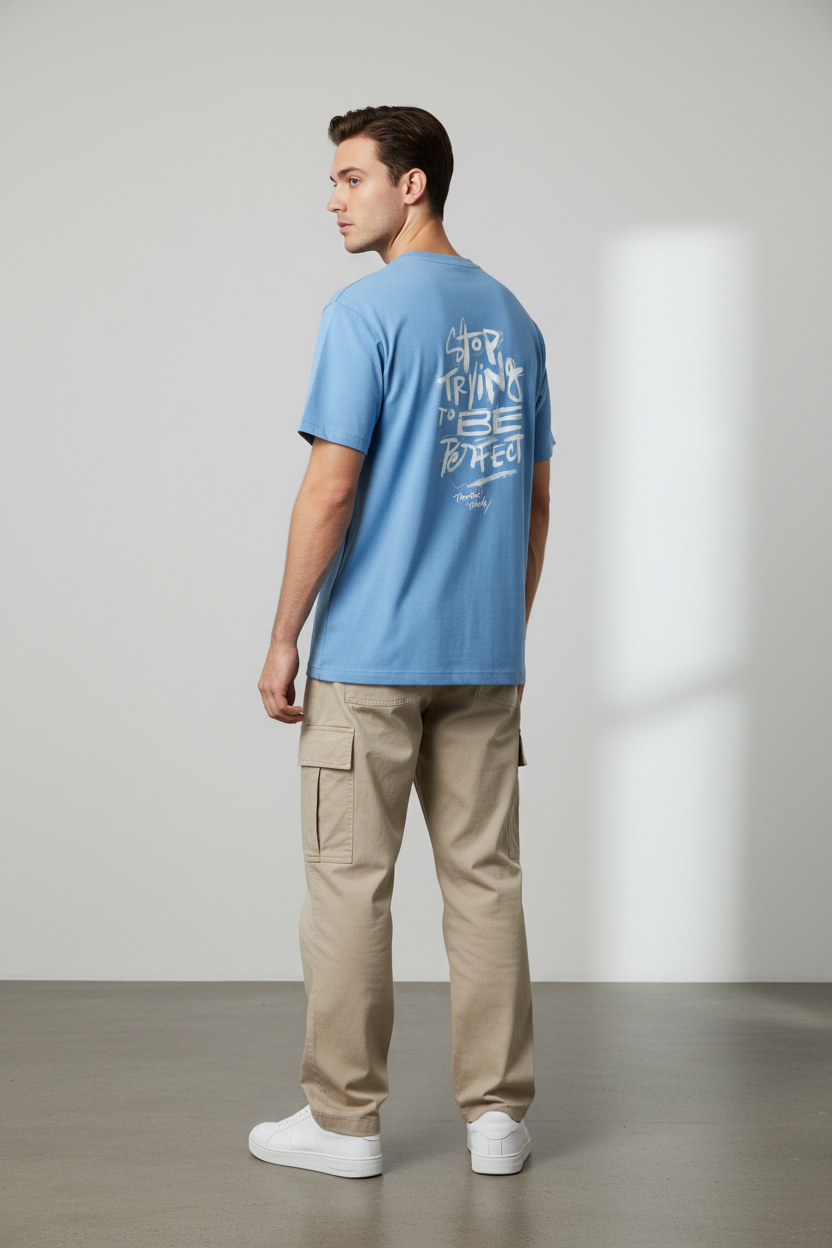 Baby Blue male over-shoulder back view