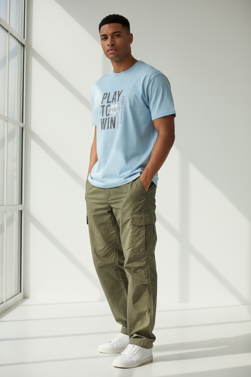 Baby Blue - male three-quarter