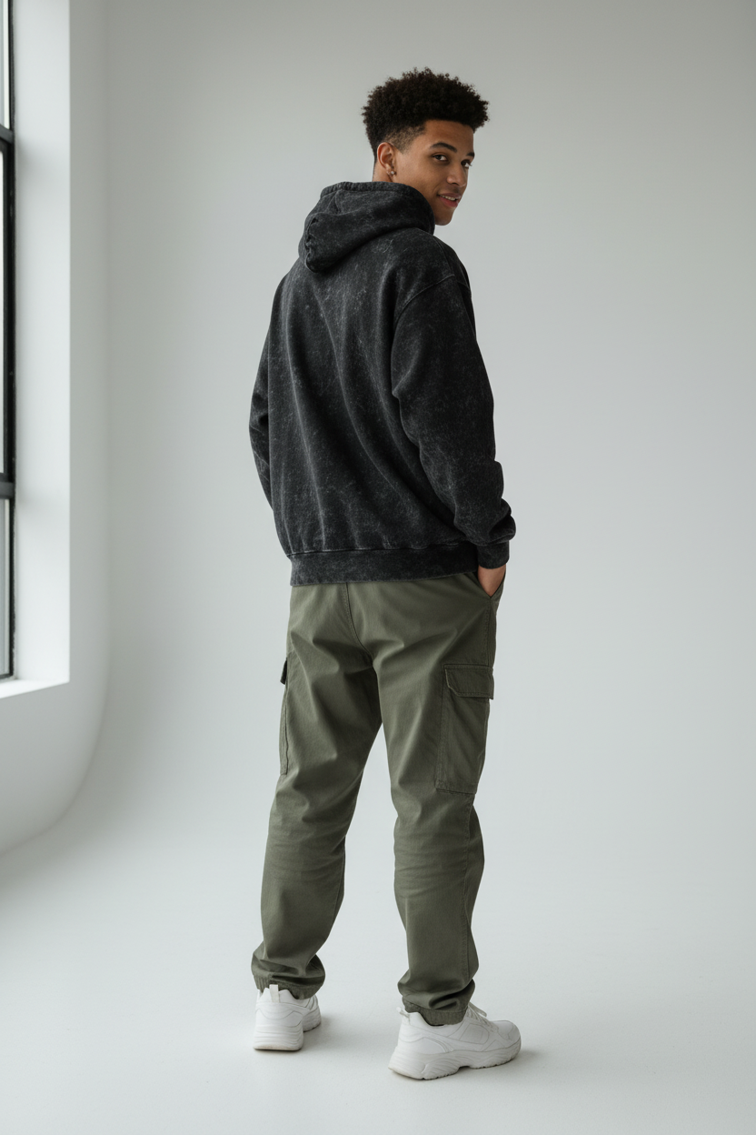 Black Back Over-Shoulder