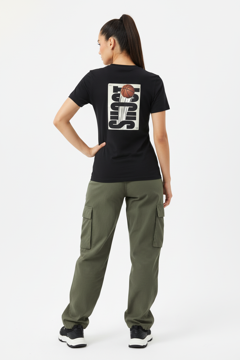 Black - Female Model - Back View