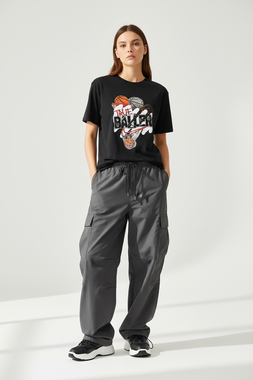 Black - Female Model Front View