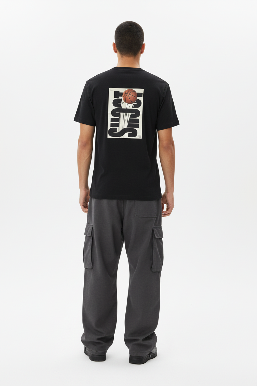 Black - Male Model - Back View