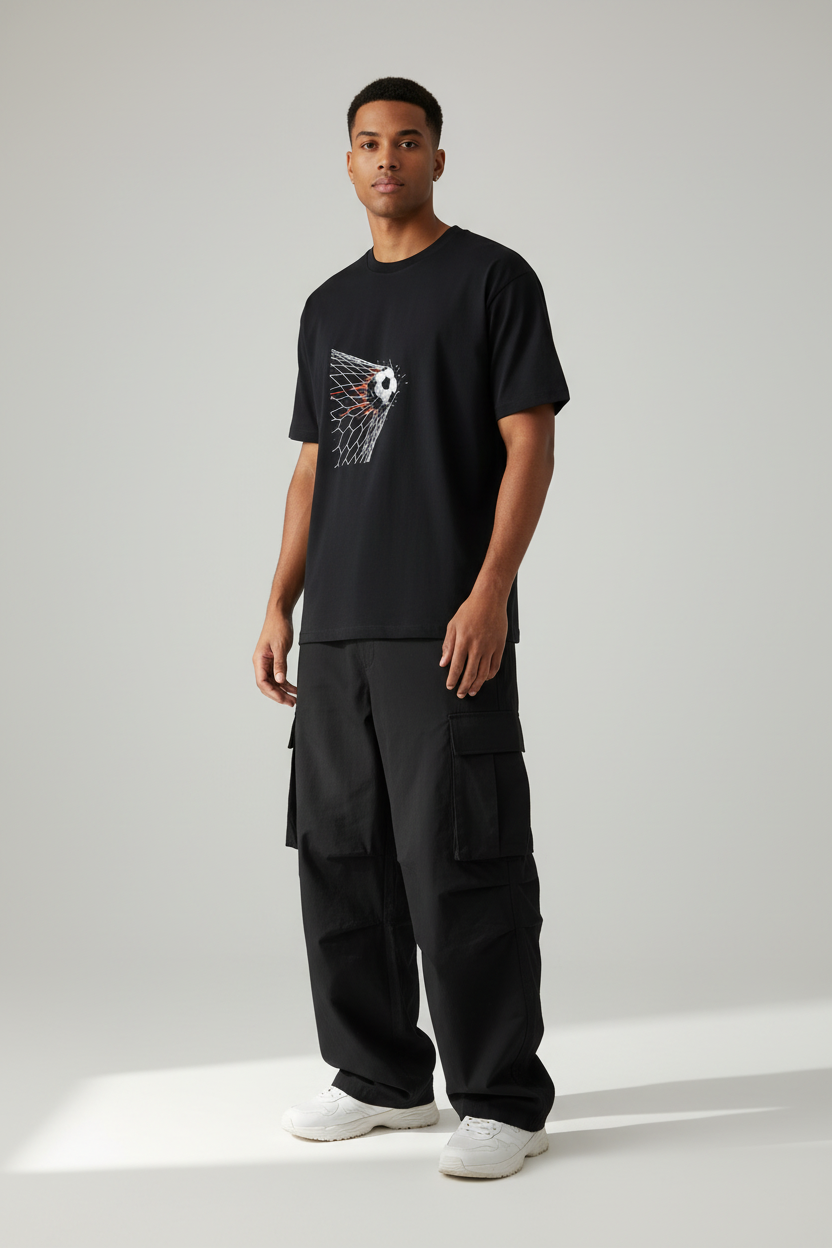 Black - Male Model Front Three-Quarter