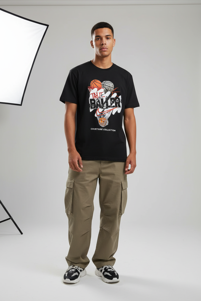 Black - Male Model Front View