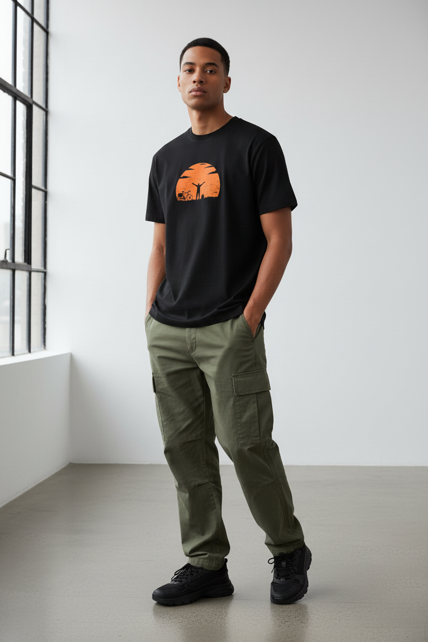 Black - male three-quarter