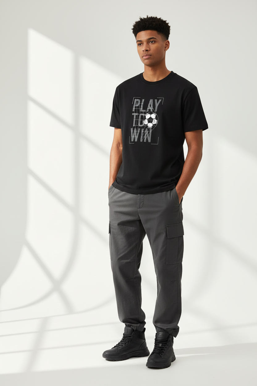 Black - male three-quarter