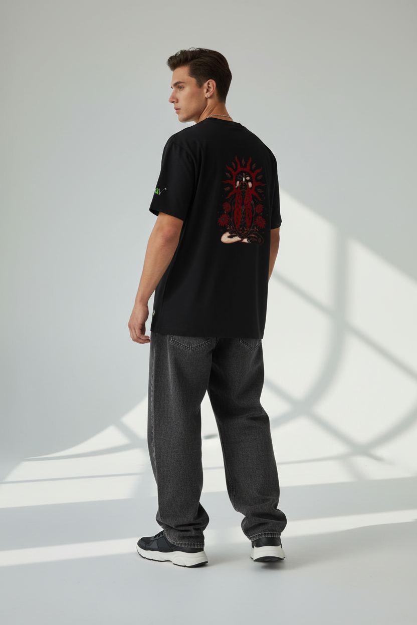 Black - Three-quarter back