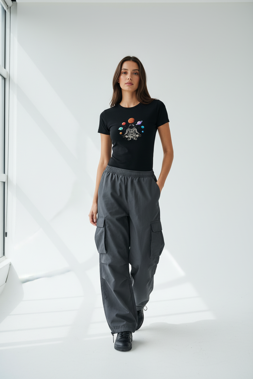 Female model - Black front