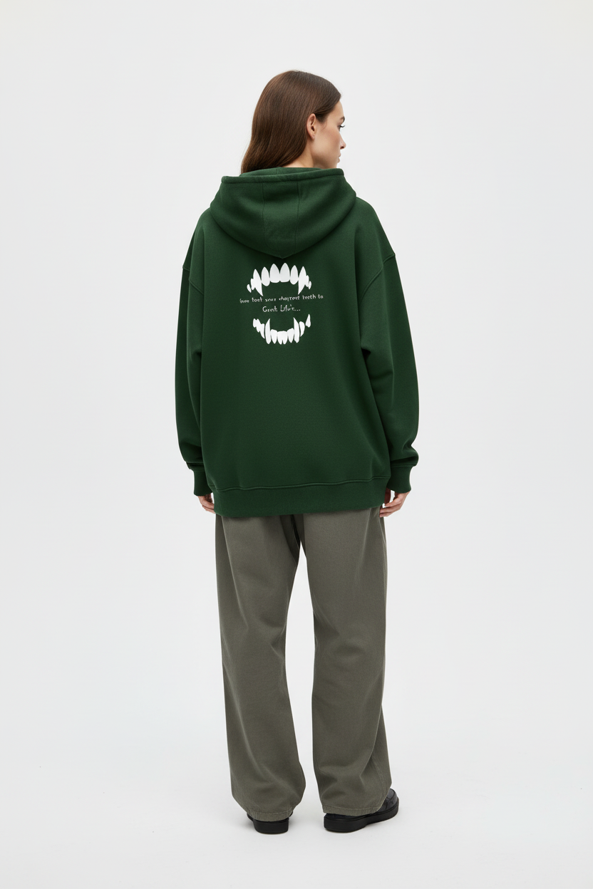 Female model - Bottle Green back