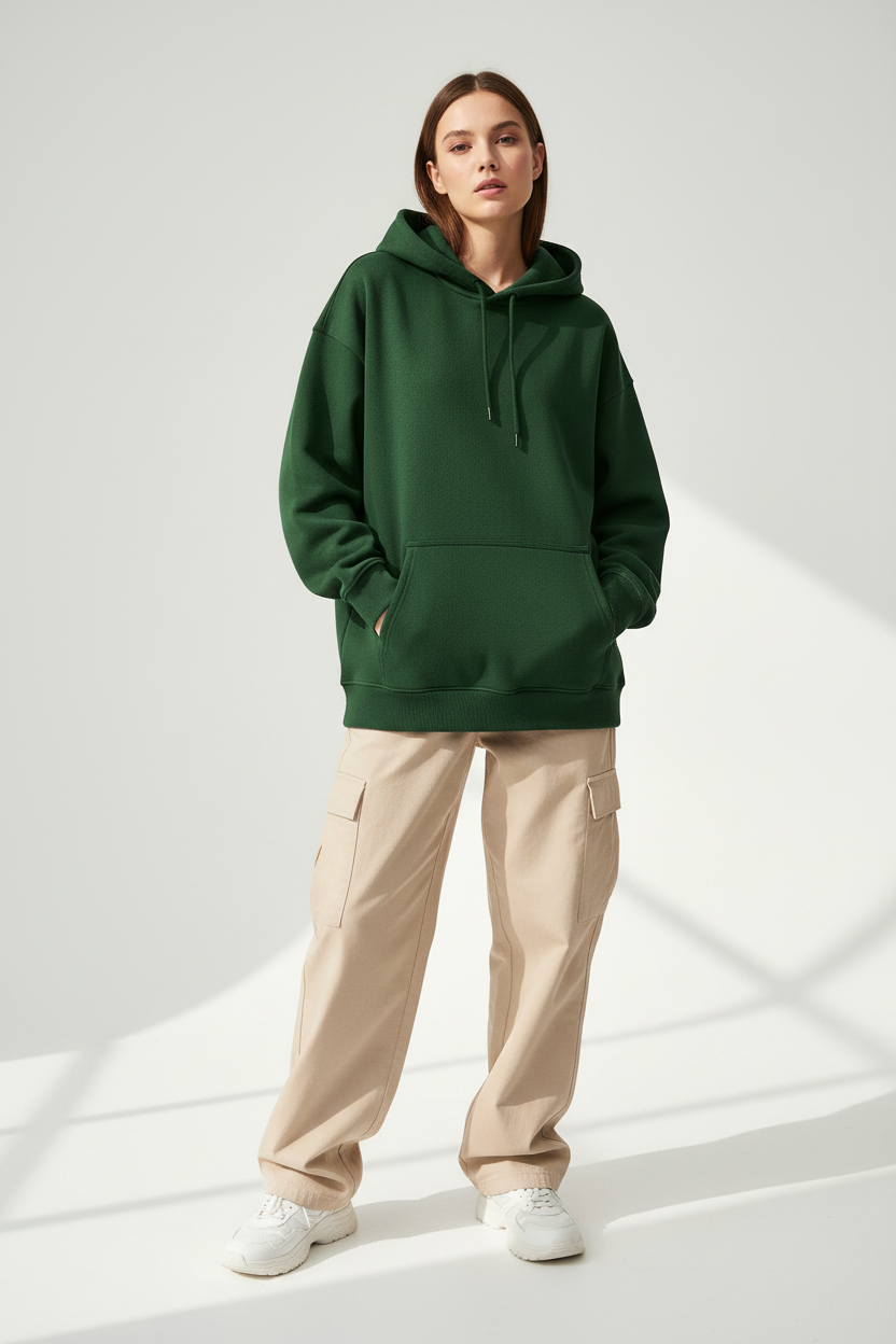 Female model - Bottle Green front