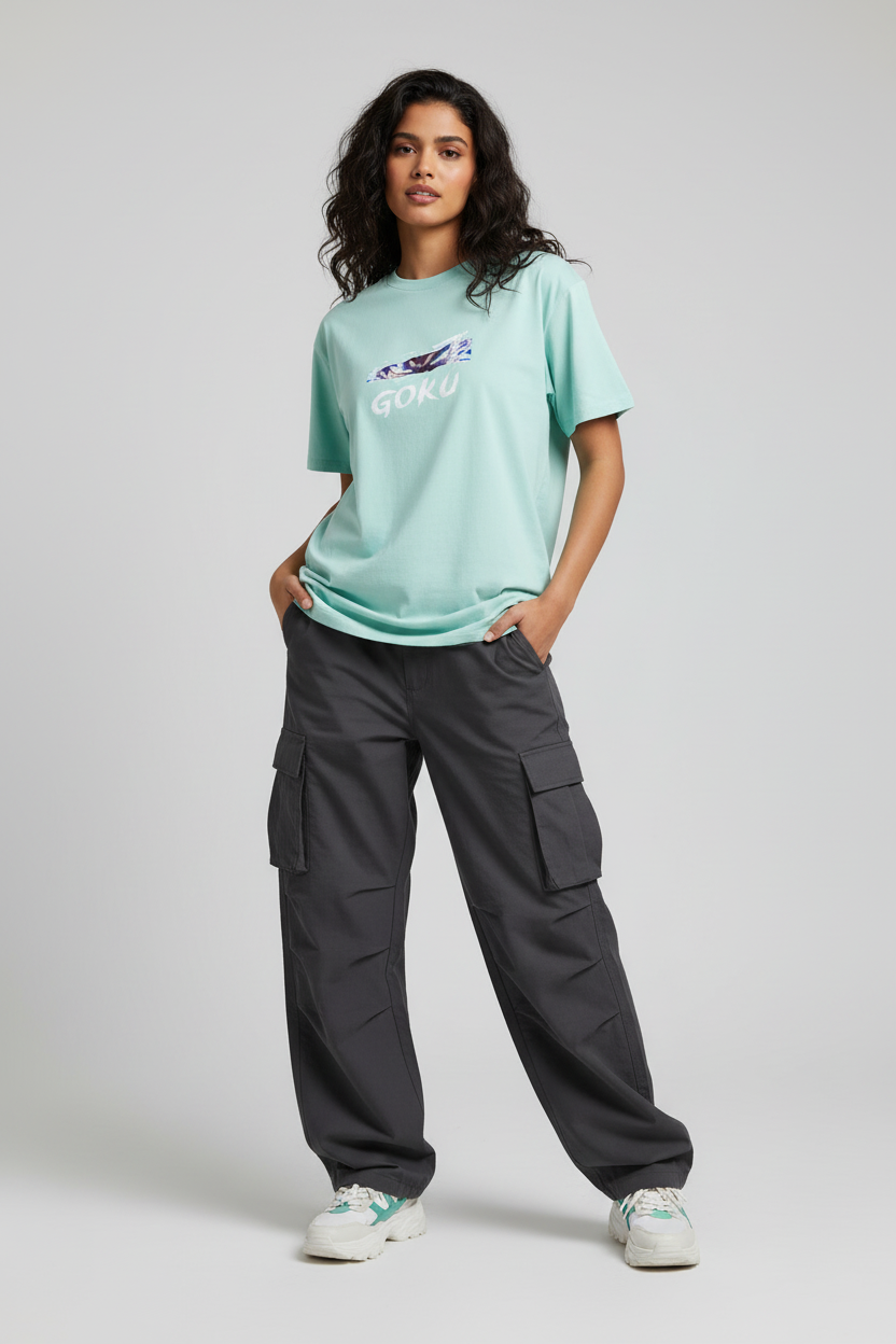 Female model - Mint Goku2 T-shirt
