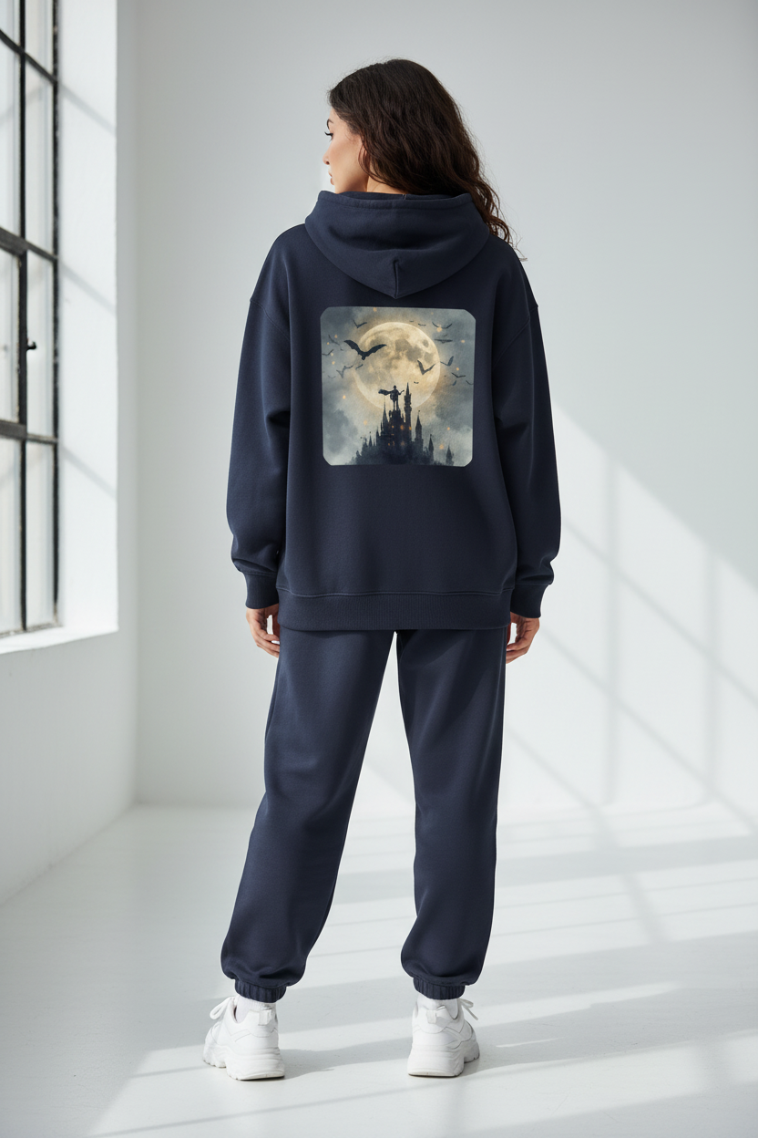 Female model - Navy Blue back