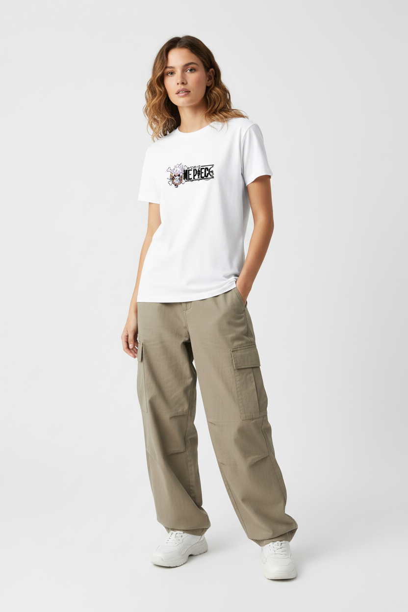 Female model - White front