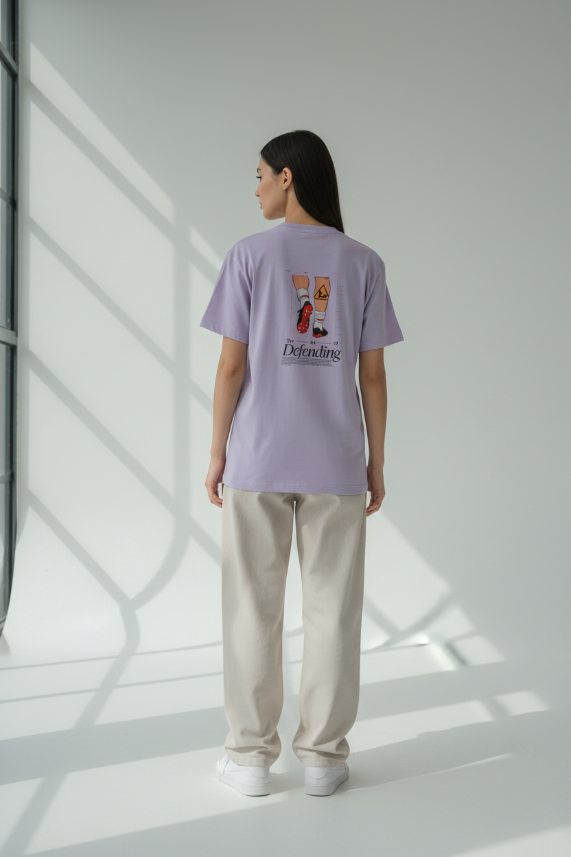 Lavender - Female Model Back View