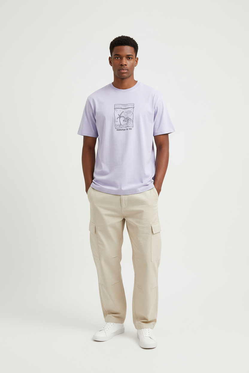 Lavender front view showing design