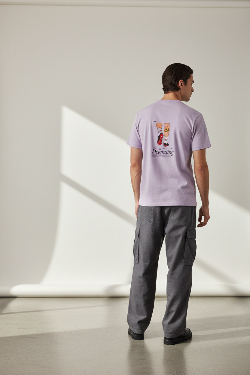 Lavender - Male Model Back View