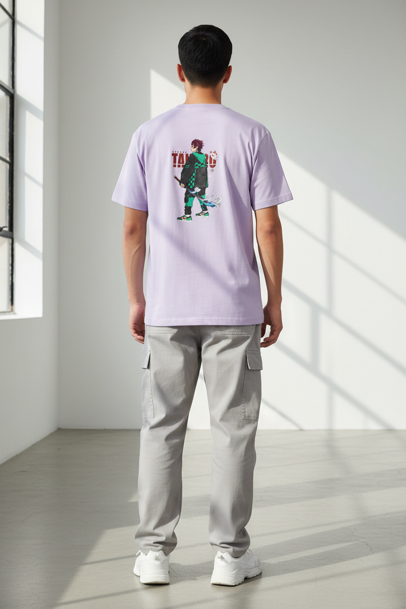 Lavender Male Model Back