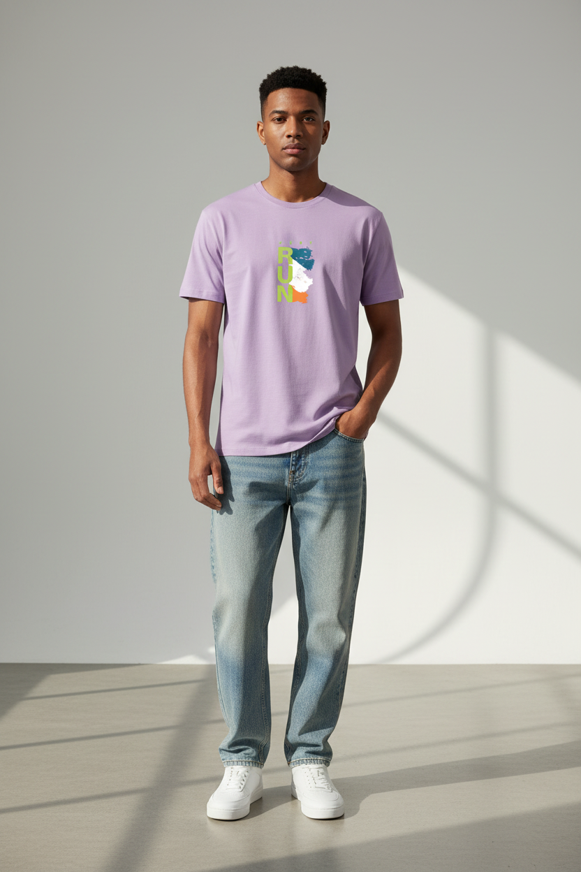 Lavender - Male Model Front View