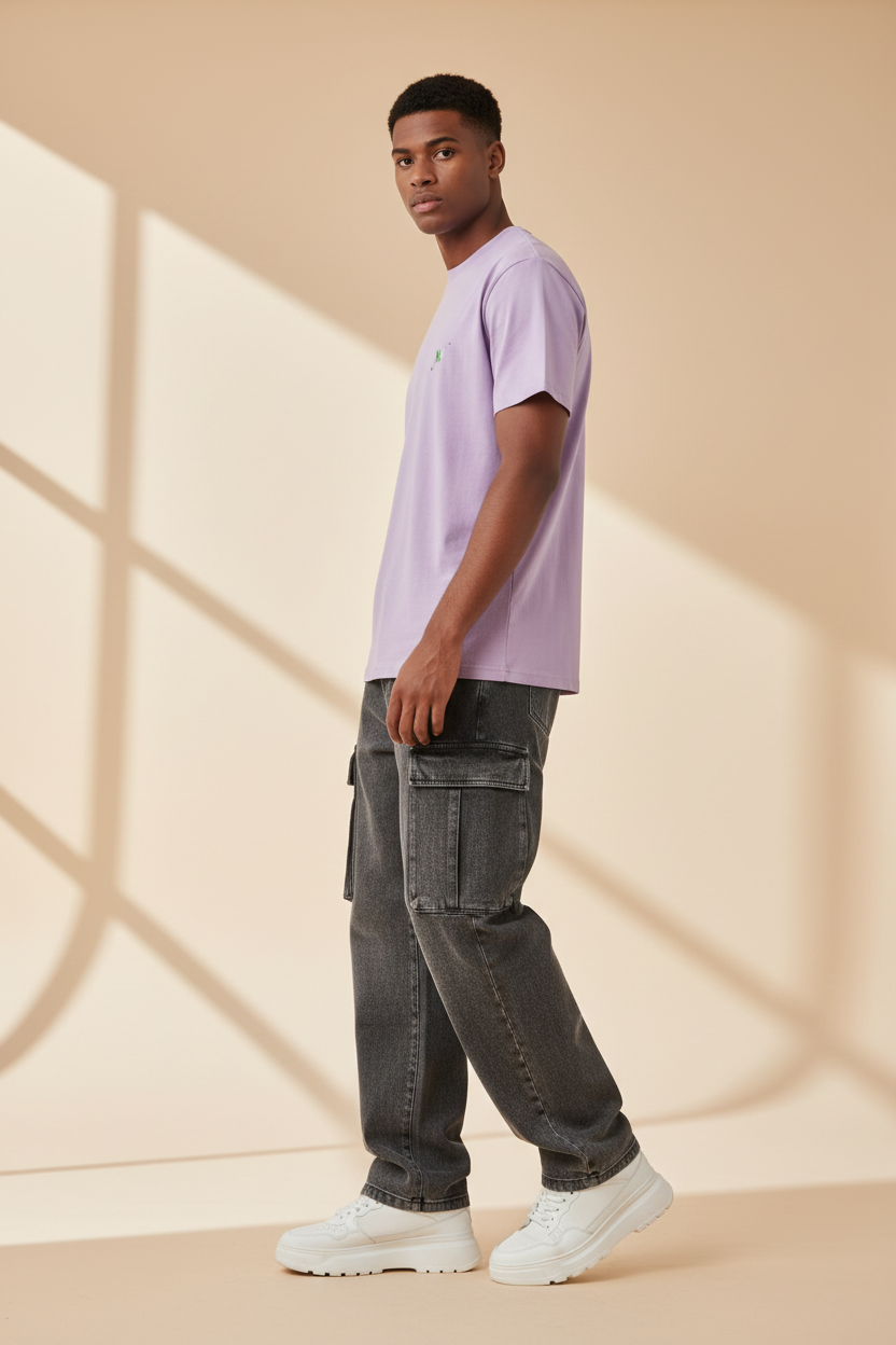 Lavender - Three-quarter back with design