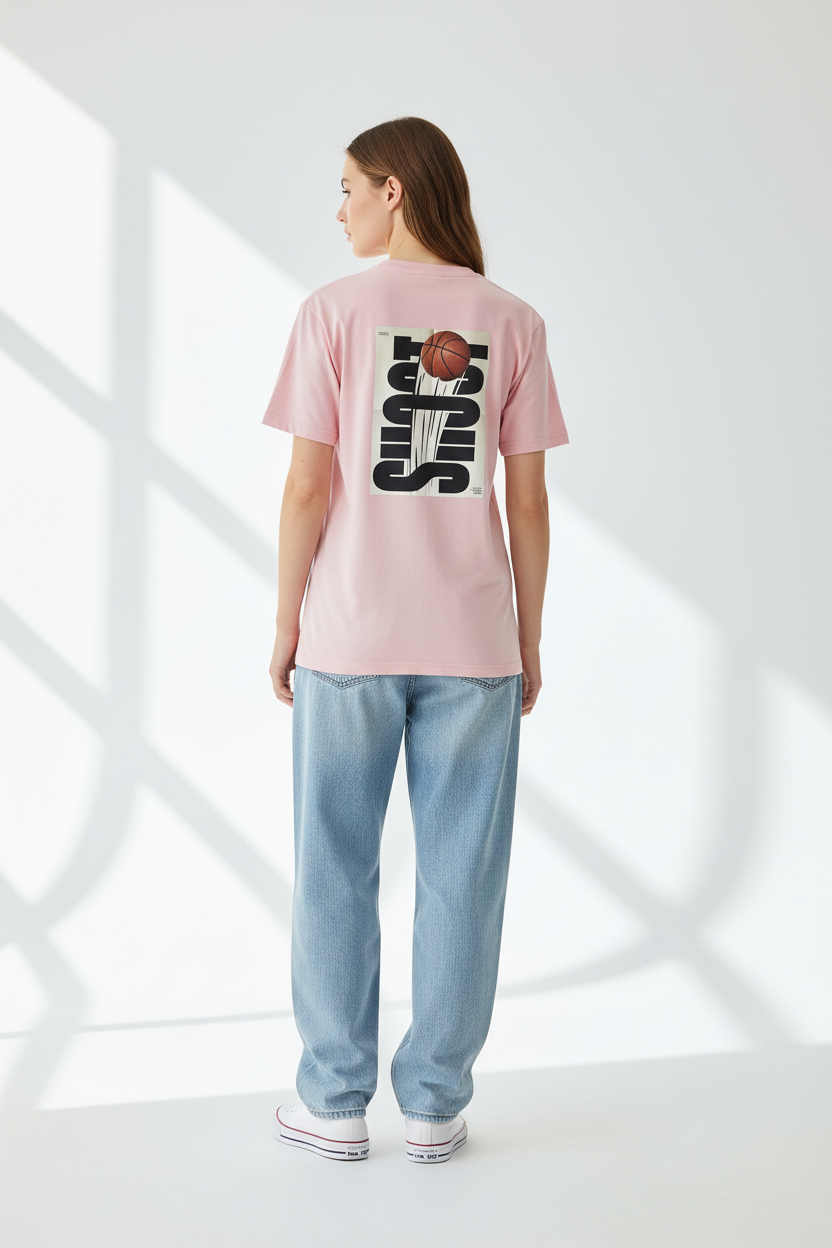 Light Baby Pink - Female Model - Back View