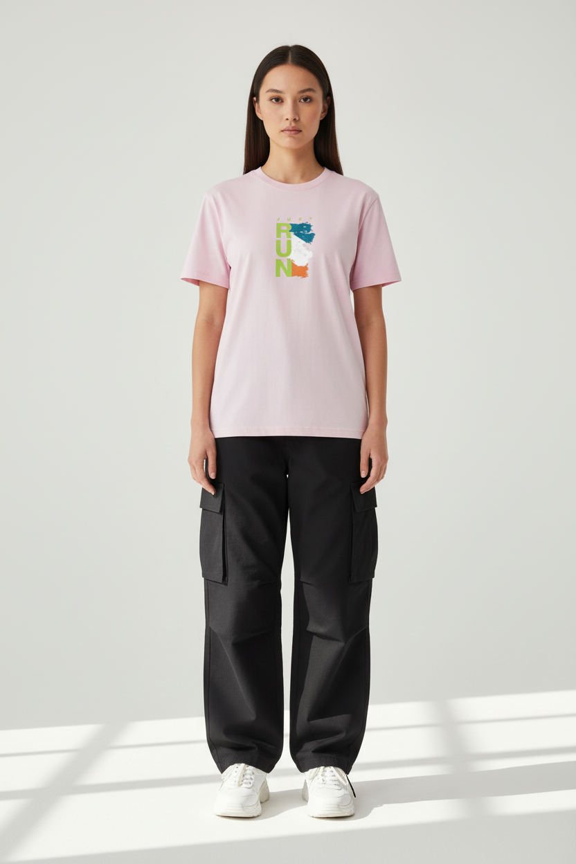 Light Baby Pink - Female Model Front View