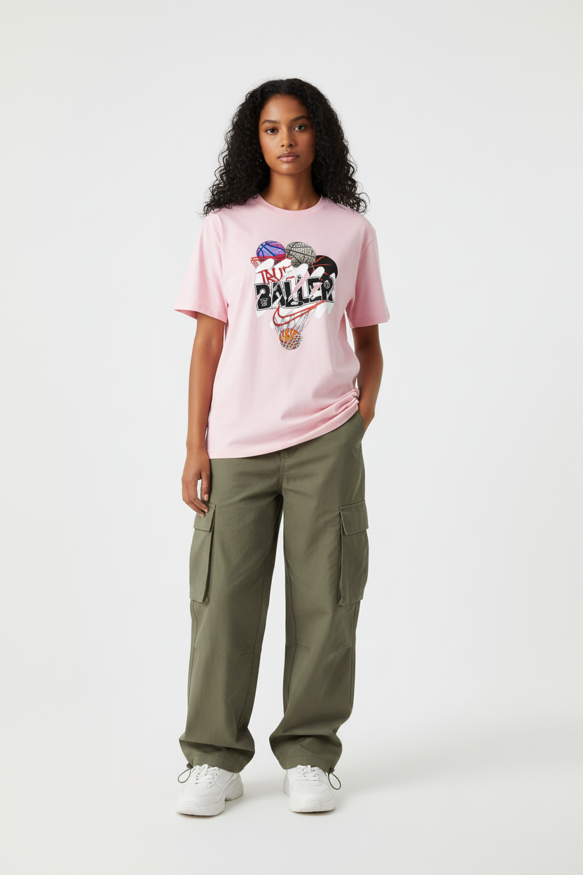 Light Baby Pink - Female Model Front View