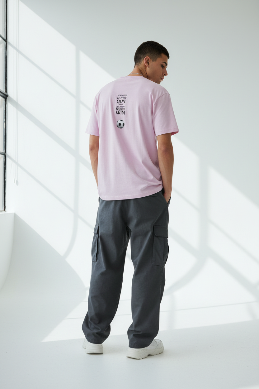 Light Baby Pink - Male Model Back View