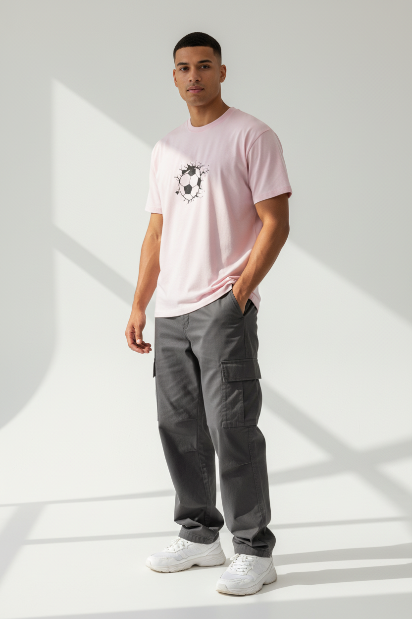 Light Baby Pink - Male Model Front Three-Quarter