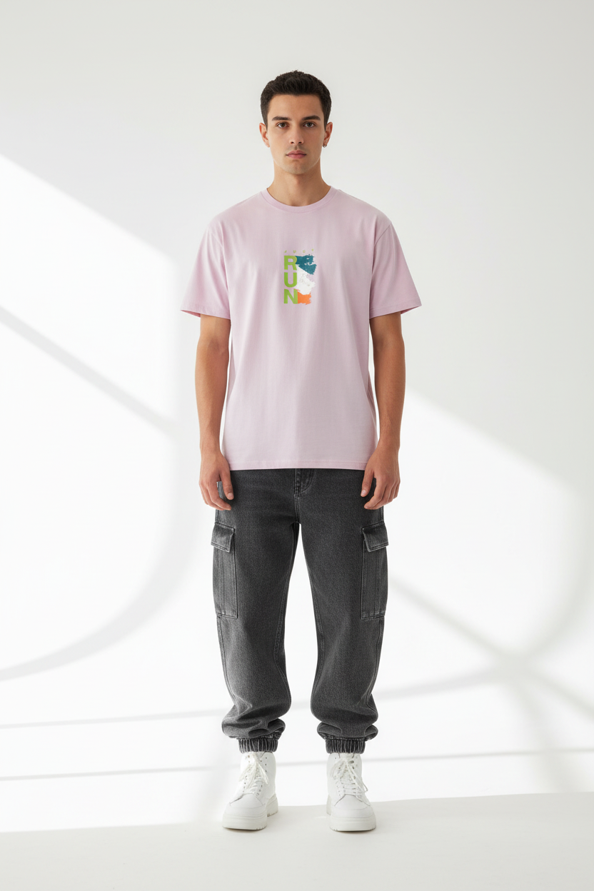 Light Baby Pink - Male Model Front View