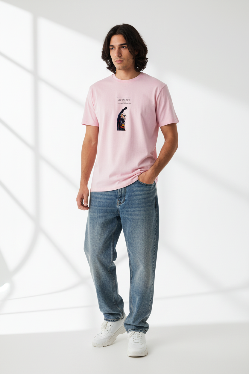 Light Baby Pink Male Model