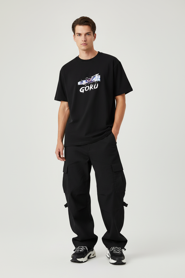 Male model - Black Goku2 T-shirt