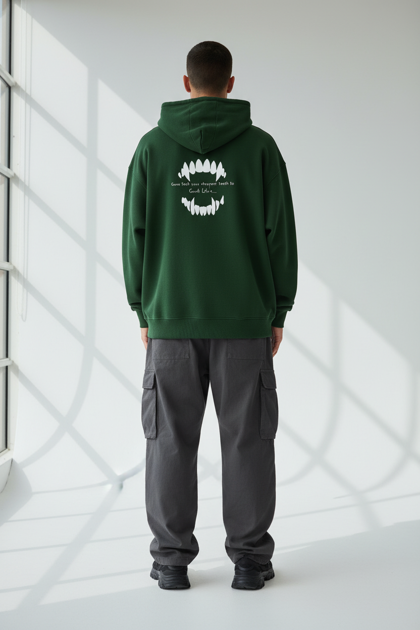 Male model - Bottle Green back