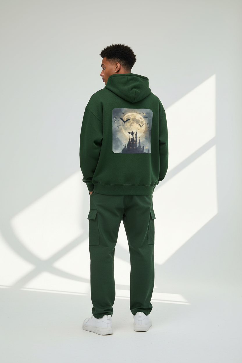 Male model - Bottle Green back