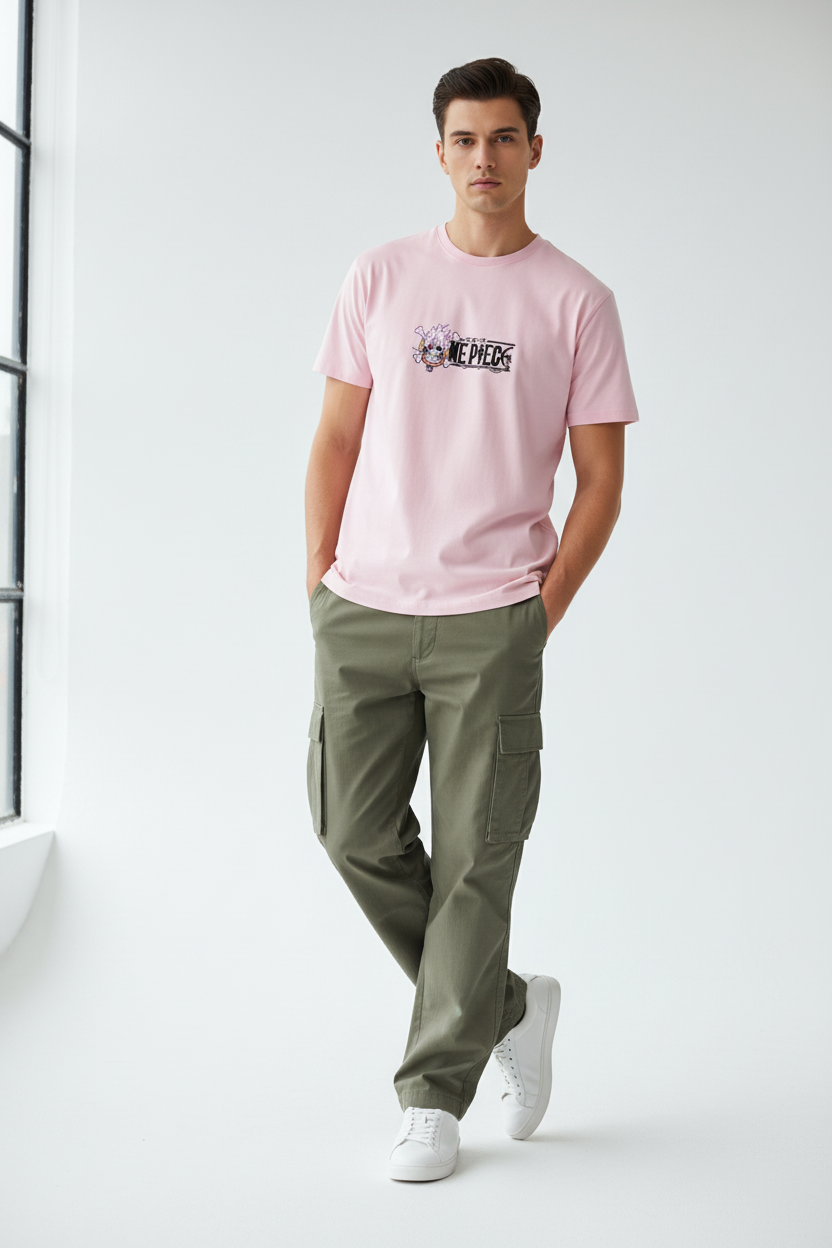 Male model - Light Baby Pink front