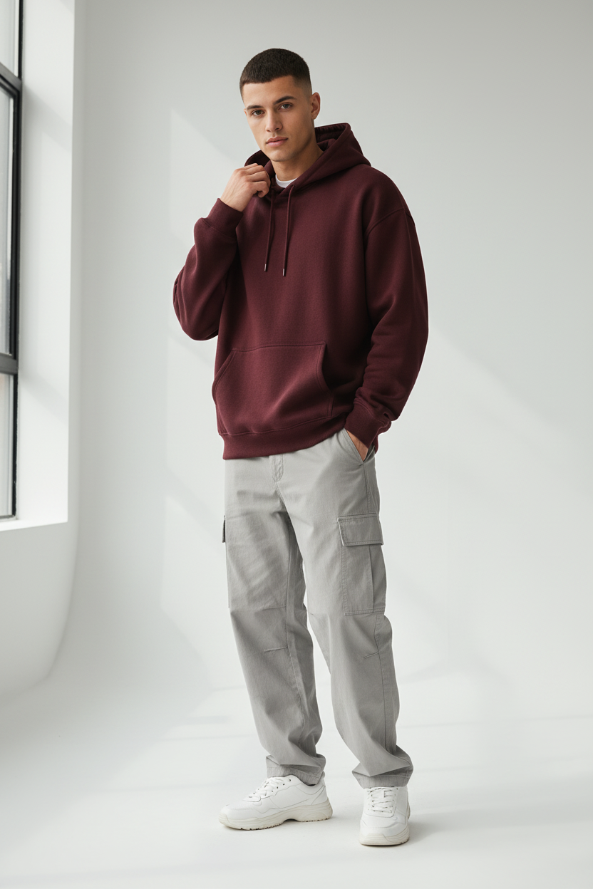 Male model - Maroon front