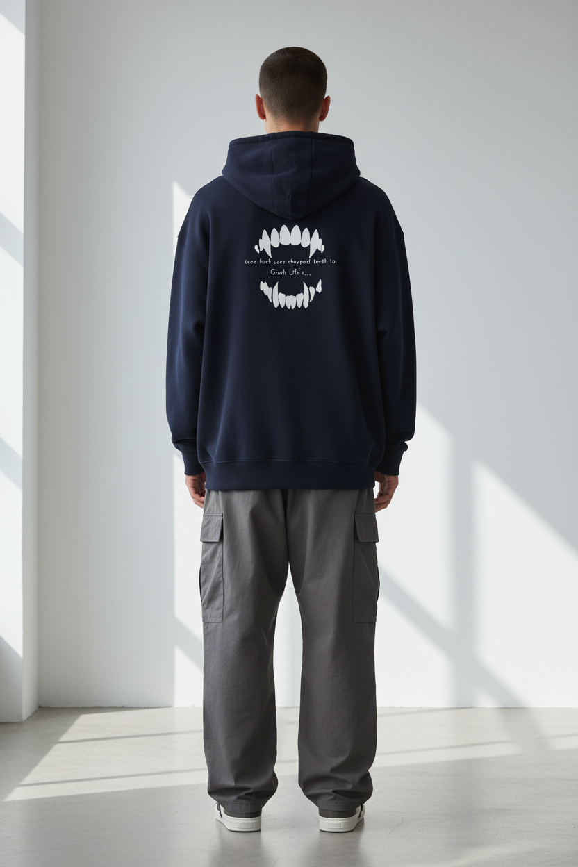 Male model - Navy Blue back