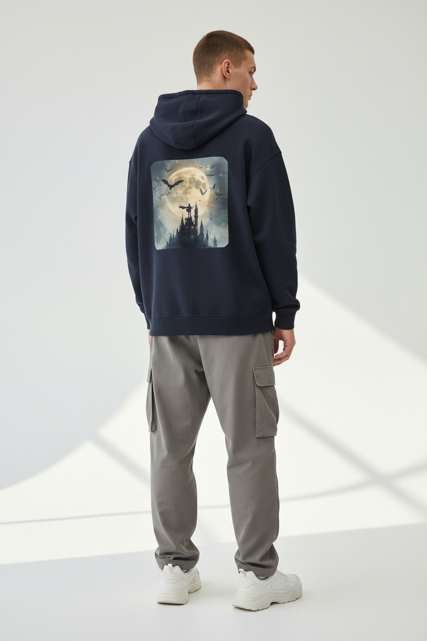 Male model - Navy Blue back