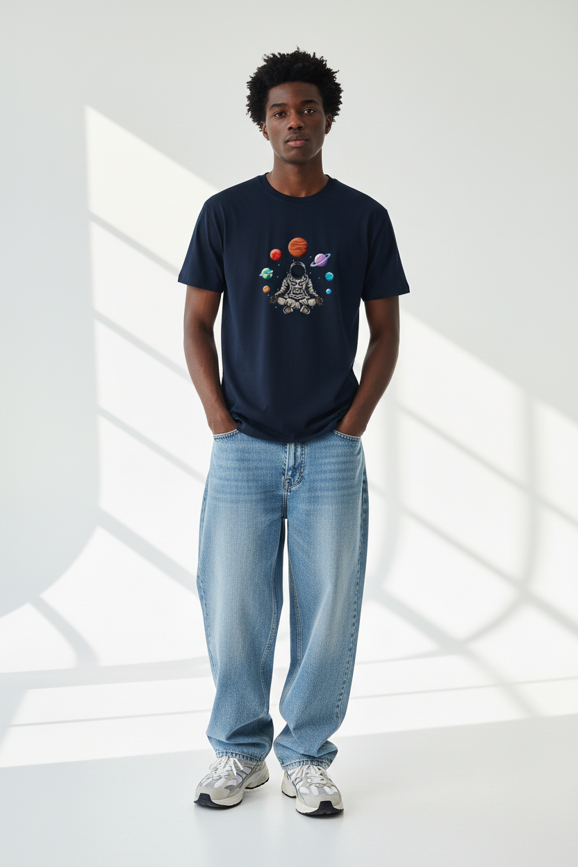 Male model - Navy Blue front