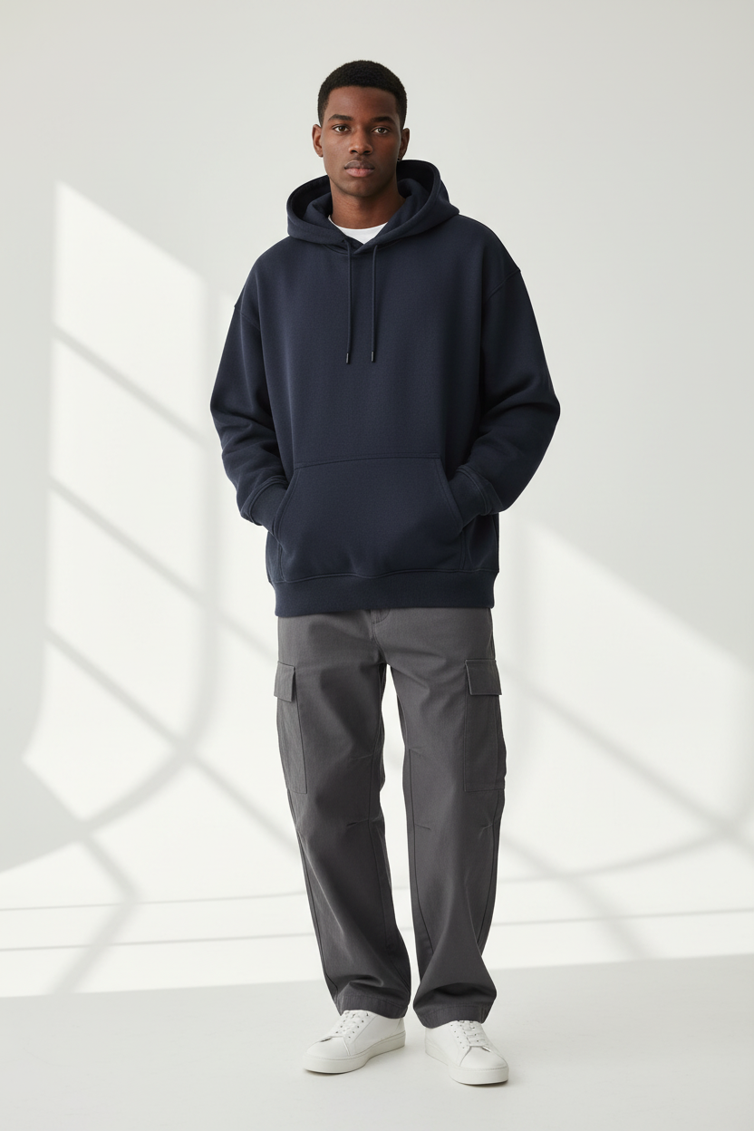 Male model - Navy Blue front