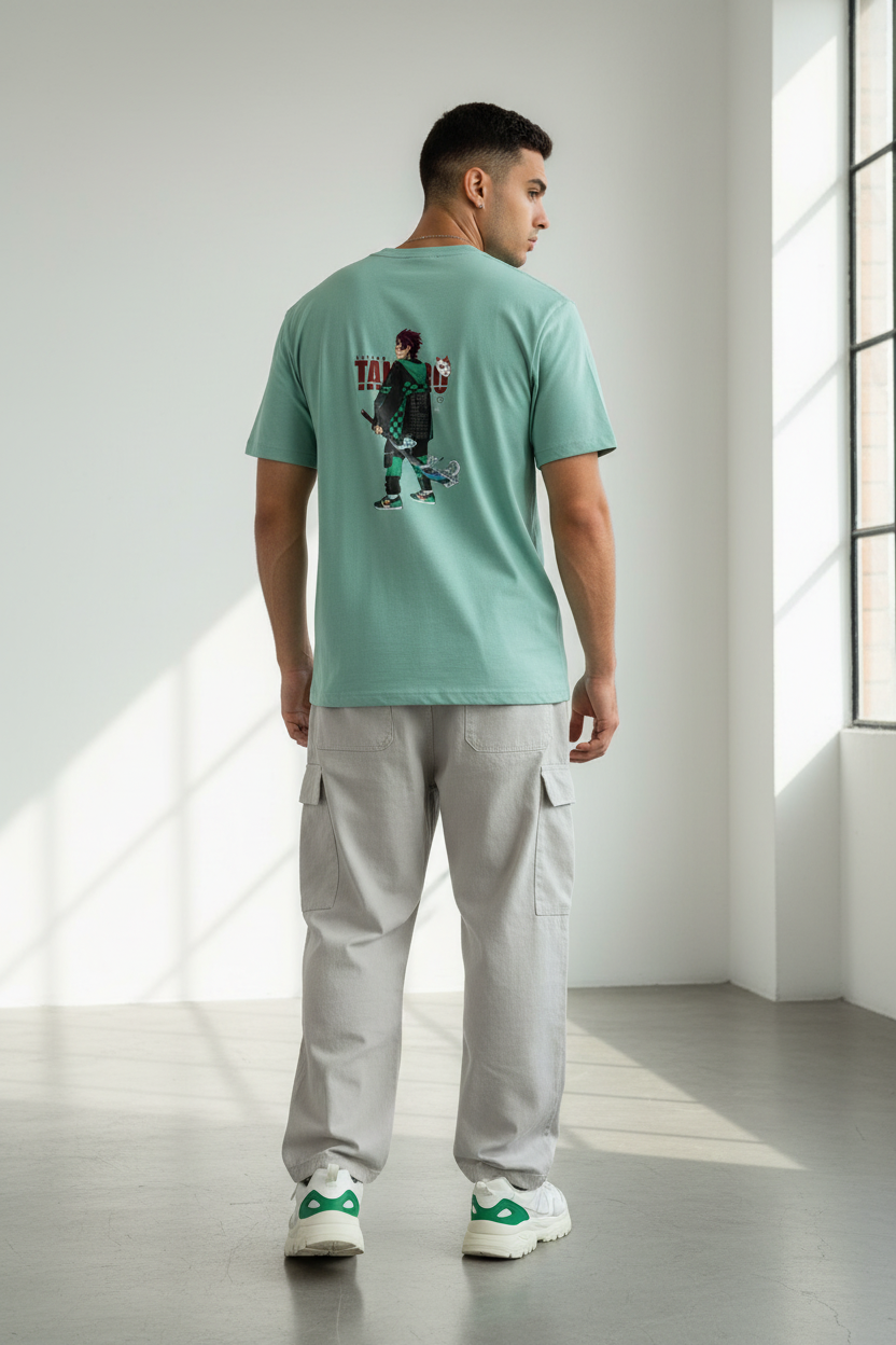 Mint Male Model Back