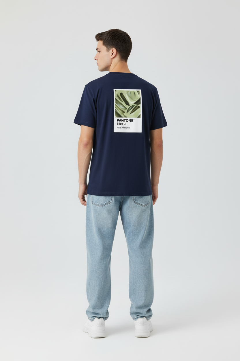 Navy Blue Back Over-Shoulder