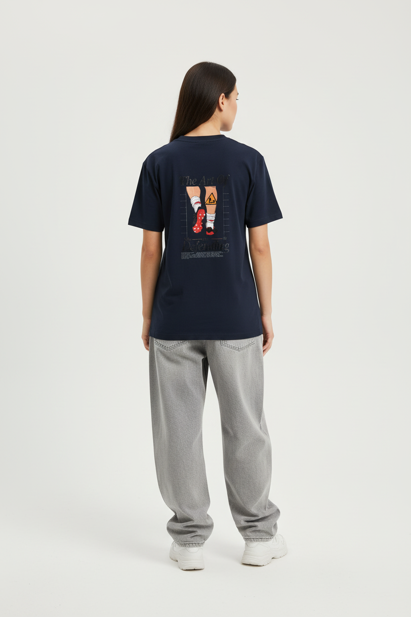 Navy Blue - Female Model Back View