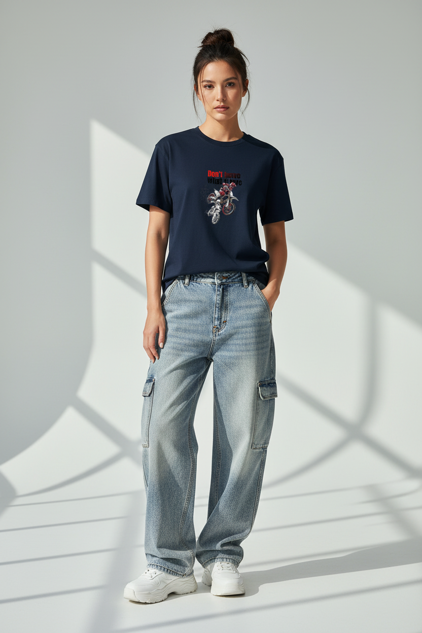 Navy Blue Female Model