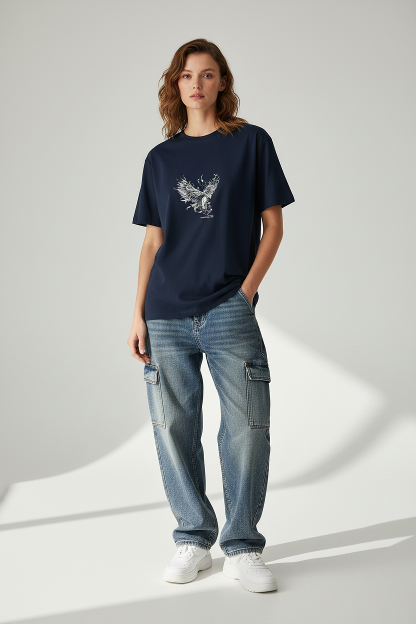 Navy Blue Female Model