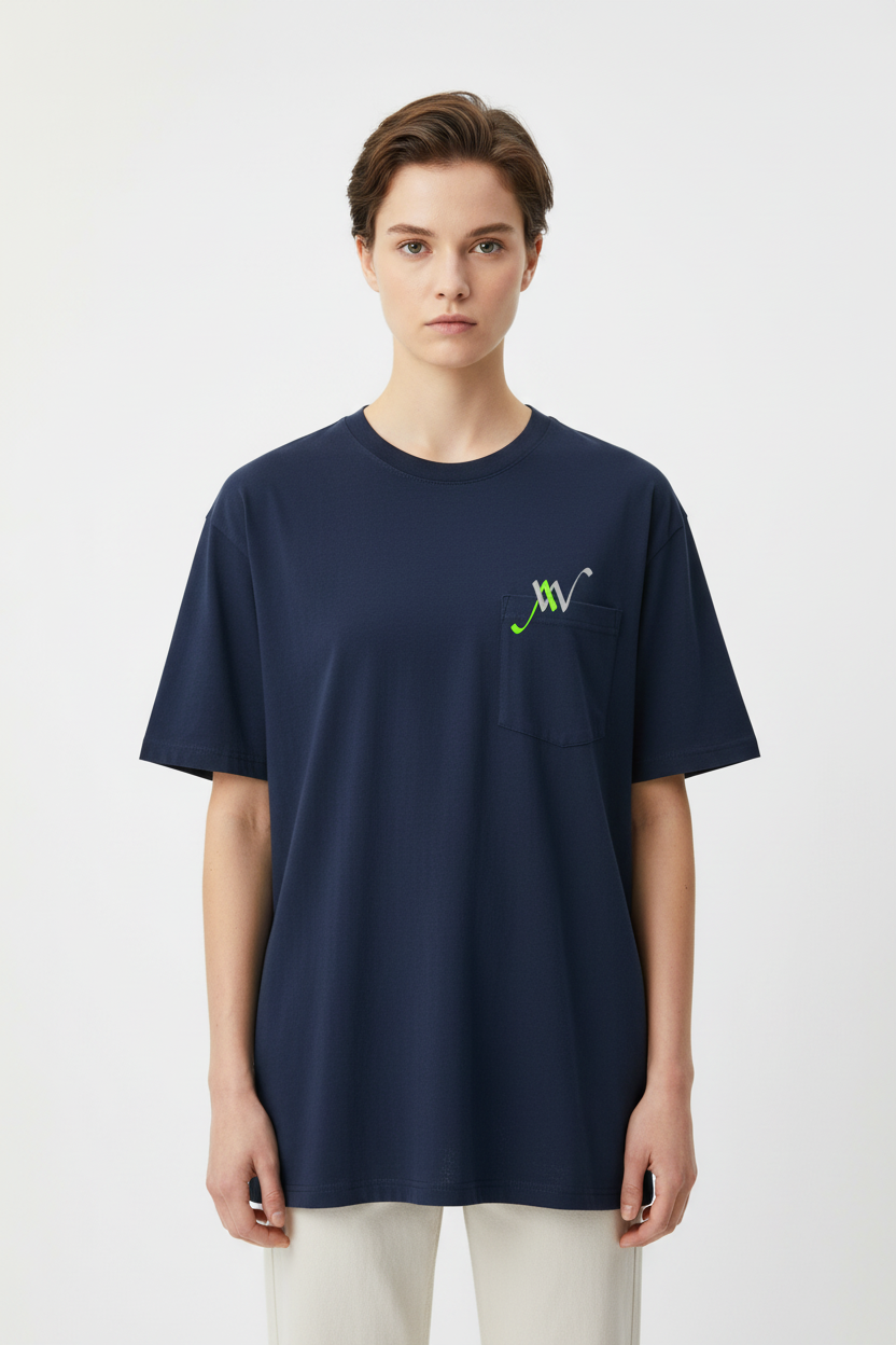 Navy Blue front view with pocket logo